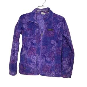 Columbia Girls Fleece Jacket Purple Zip Up Cozy Lightweight Size L